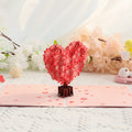Stereoscopic greeting for Valentine's Day - Side View , Detailed Picture of Card